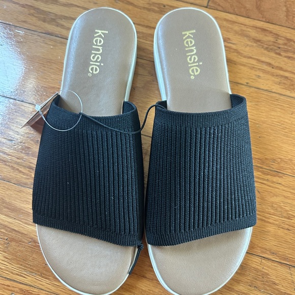 NWT Kensie Knit Slide Sandals - Picture 1 of 7